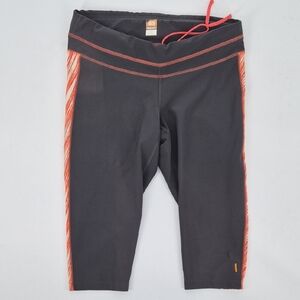 Y2K Capri Yoga Gym‎ Leggings 2000s Colorful Orange Gym Vtg Lucy Powermax Medium
